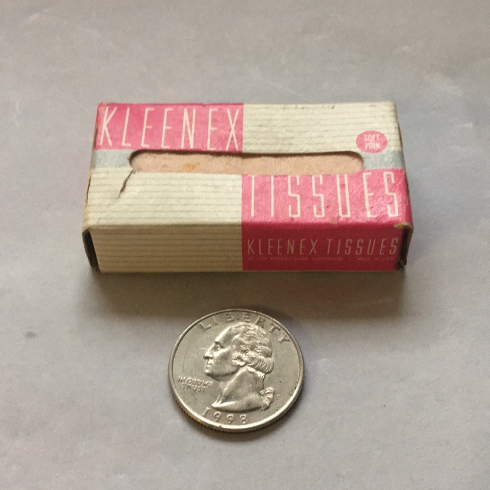 Miniature Kleenex Tissues box for doll house